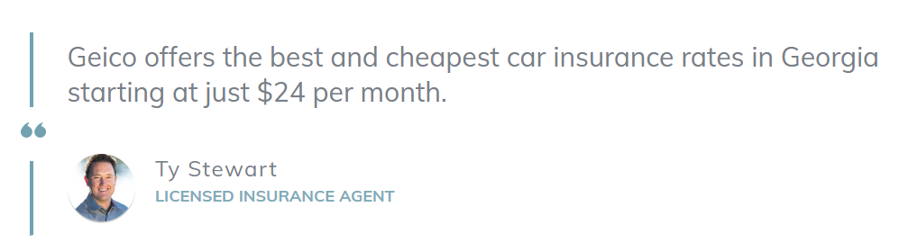 Geico: Best and Cheapest Car Insurance in Georgia